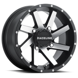 RACELINE TWIST WHEEL 14X7 BLK/MACHINED