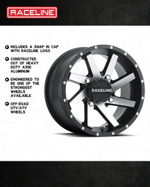 RACELINE TWIST WHEEL 14X7 BLK/MACHINED