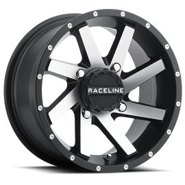 RACELINE TWIST WHEEL 14X7 BLK/MACHINED
