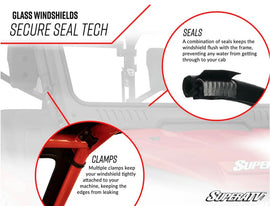 YAMAHA WOLVERINE RMAX 1000 GLASS WINDSHIELD